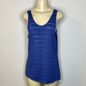 Athleta Women's Blue Striped Tank Top Size M